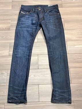 Diesel Jeans Thavar 0857I Slim Skinny Sz 31x32 washed out whiskered Denim
